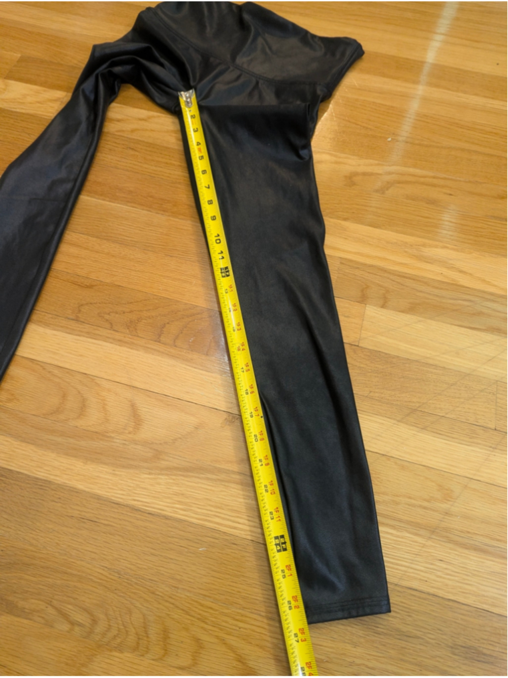 SPANX Black Faux Leather Leggings Large - Picture 12 of 13
